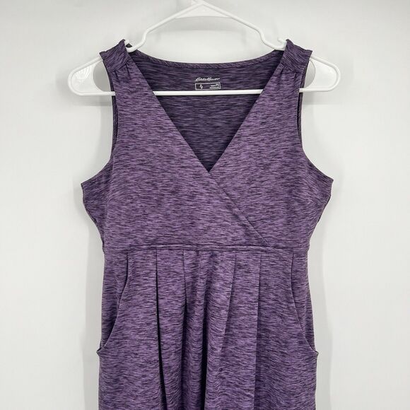 Eddie Bauer Purple Womens Vneck Petite Small Dress Pockets Outdoor Pickleball - Picture 9 of 14